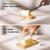 KIVY Butter Dish (White Marble & Glass) - For countertop