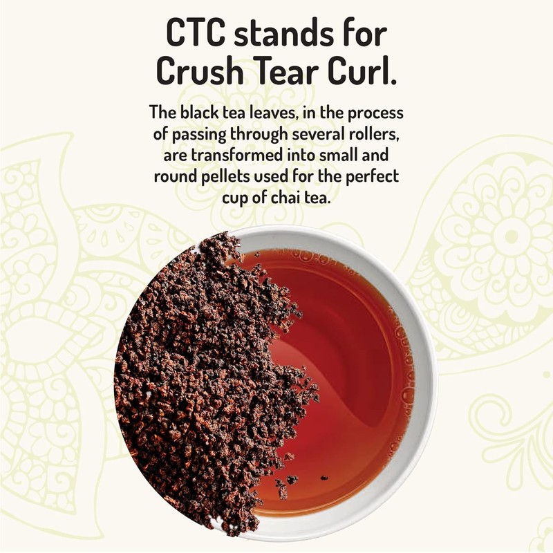 Tea India CTC Assam Loose Leaf Black Tea Strong, Full-Bodied