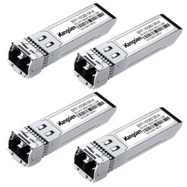 10G Multimode SFP+ LC Module, 10GBase-SR Fiber Transceiver,10G 850nm MMF up to 300 Meters, Compatible with Cisco, Ubiquiti, Mikrotik, D-Link, Netgear, Qnap, Linksys and More (4Pack)