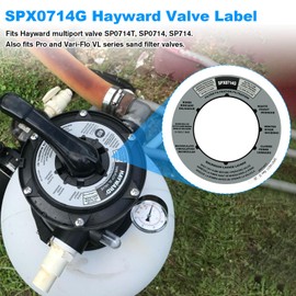 JIOTAR SPX0714G Sand Filter Valve Label Sticker Replacement Hayward Multiport Vari-Flo-Valve Sticker for Hayward Pro and VL Series Sand Filter Valve SP0714T SP0714 SP714 (2 Pack)
