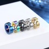 5 Pairs 14 mm 316L Stainless Steel Clip Earrings Men