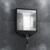 YNNHUDEEP Specchio da doccia, 17 x 14 cm, autoadesivo, anti-appannamento,