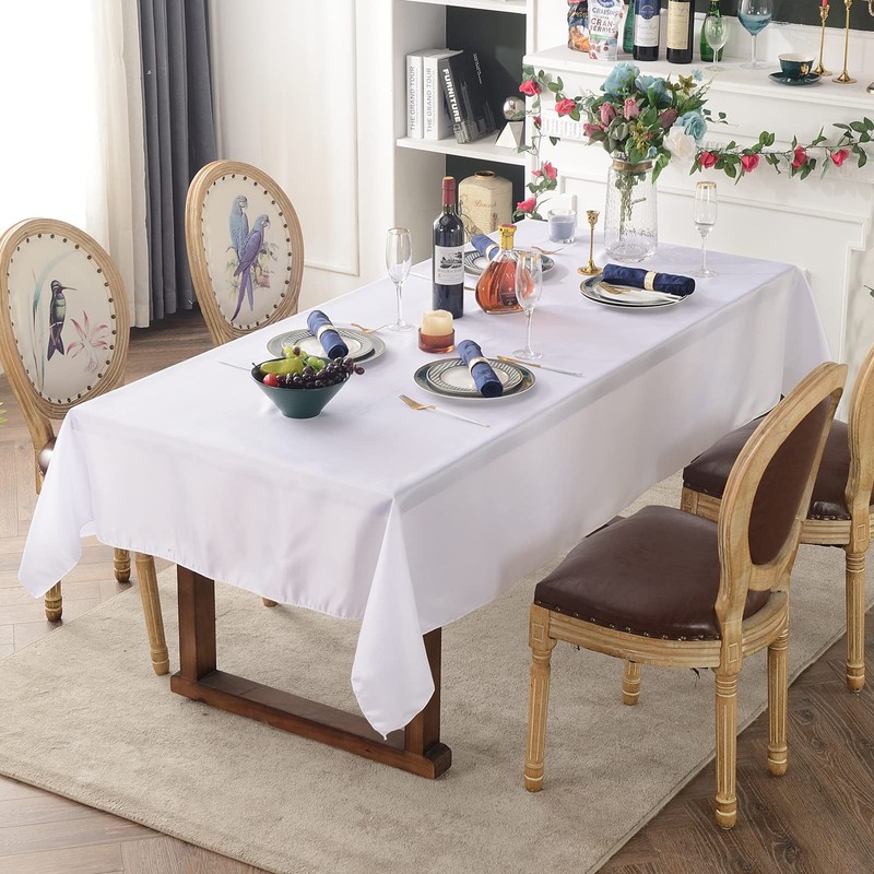 BIT.FLY 57 in x 126 in Rectangular Satin Tablecloth for