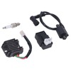 Ignition Coil 6Pin CDI Voltage Regulator Spark Plug Kit for