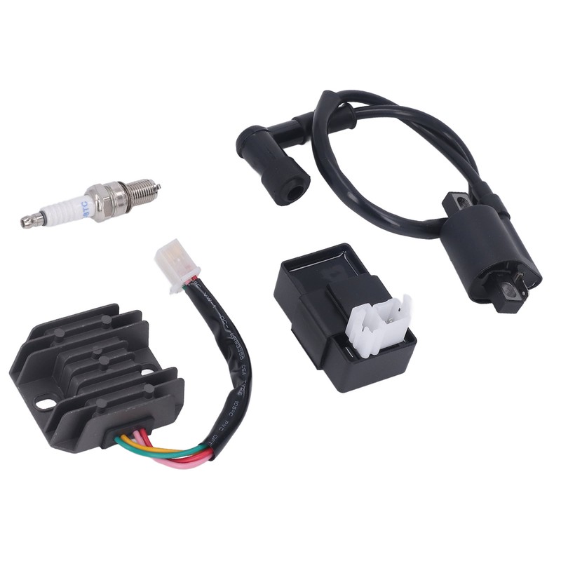 Ignition Coil 6Pin CDI Voltage Regulator Spark Plug Kit for