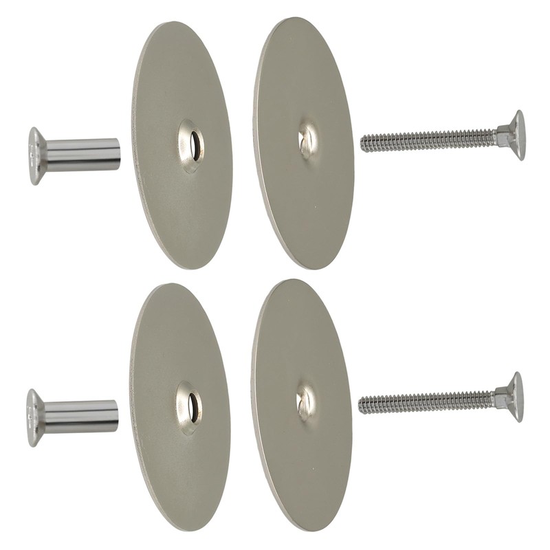 OSVJE 2 Pack Brushed Stain Nickel Round Door Hole Cover