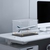 Acrylic Display Case with Floating Shelf & Thick Base –