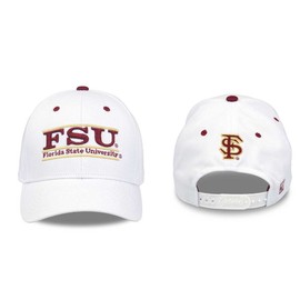 The Game NCAA Florida State Seminoles Unisex NCAA The Game bar Design Hat FSU, White, Adjustable