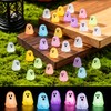 150 Pcs Halloween Luminous Mini Ghosts Figures, 7 Colors Little