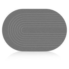 Elfcool Stone Bath Mat Diatomaceous Earth Shower Mat Non Slip Quick Dry Bath Stone Mat Super Absorbent Bathroom Floor Mat for Bathroom Kitchen Counter (Dark Grey)