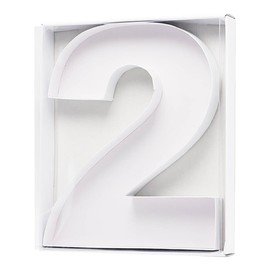 QRQR 15.7Inch Cardboard Charcuterie Board Number Paper Mache Cut Out Food Sweet Container Tray With Clear Cover (number2)