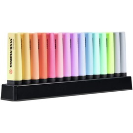 STABILO BOSS Original Pastel - Juego de 15 manteles individuales con 14 colores diferentes