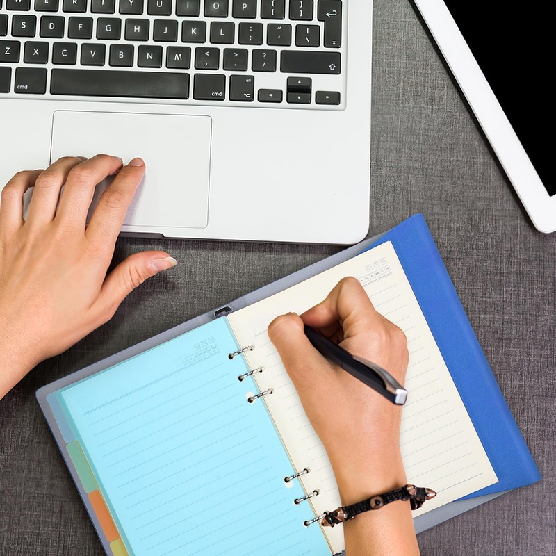 DIYEAH 10 PCS Tab Sorter 6 Holes Plastic Label Index