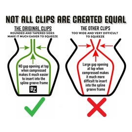 BEZ Products BEZ Products Patio, Lanai and Garage Window Screen Installer Clips (20 Pack Clips)