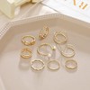 9 Pieces Trendy Wireless Hollow Stacking Rings Set for Women,Cute