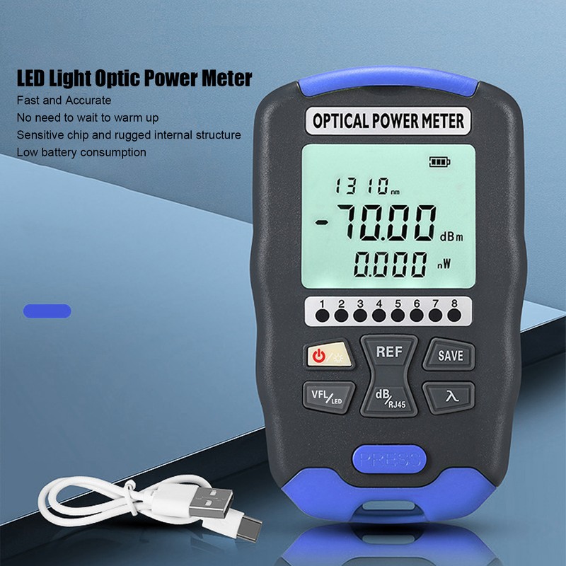 Optical Power Meter 1KM Red Light Tester Fiber Optic Network