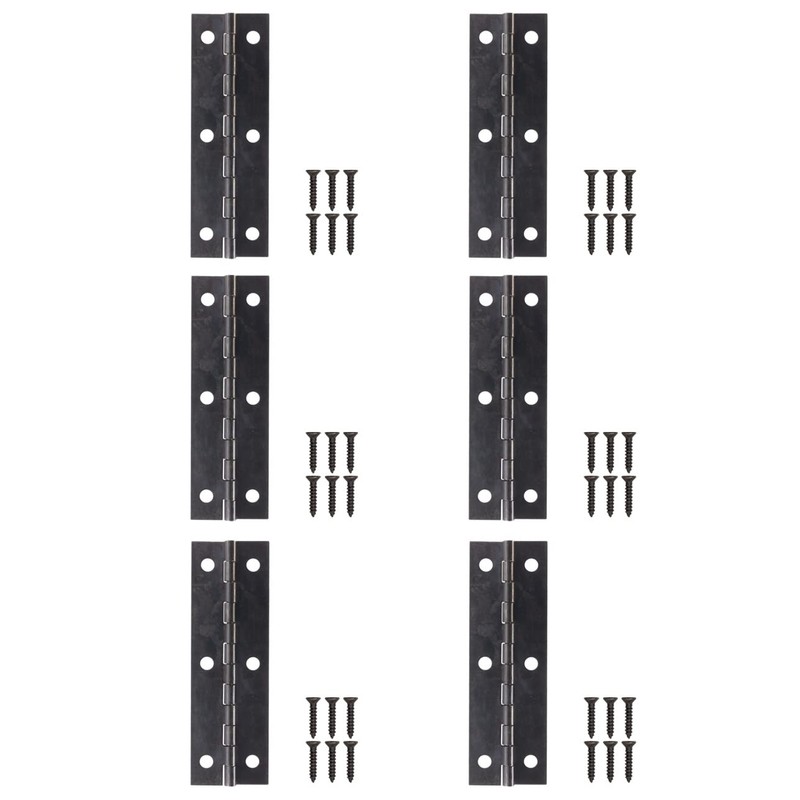 FUXXER® 6 x Antique Hinges Vintage Style Metal Hinges 75x24mm