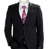TigerTie silk tie in pink magenta gray silver striped -