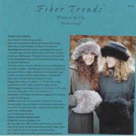 Fiber Trends Knitting Pattern AC56 Felt Hat & Muff - Winter in the City