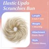 S-noilite Messy Hair Bun Extension Elastic Rubber Band Tousled Scrunchie
