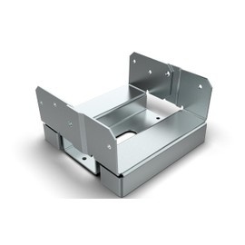 vikofan 10-Pack 6x6 Post Base Heavy Duty - Galvanized Steel Deck Post Bracket for Ground Contact, Lift Post 1" - Fits True 6x6 Wood Posts for Decks, Pergolas, Fences (Outdoor Post Anchor)