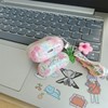 PIQIUZC Compatible with AirPods 4 Case, Cute Grace Pink Floral