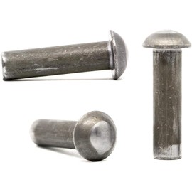 M4 (4mm x 8mm) Solid Steel Round Head Rivets DIN 660 (Pack of 20) D03-04BC