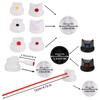10pcs Universal Spray Paint Caps, Replacement Spray Paint Tips for