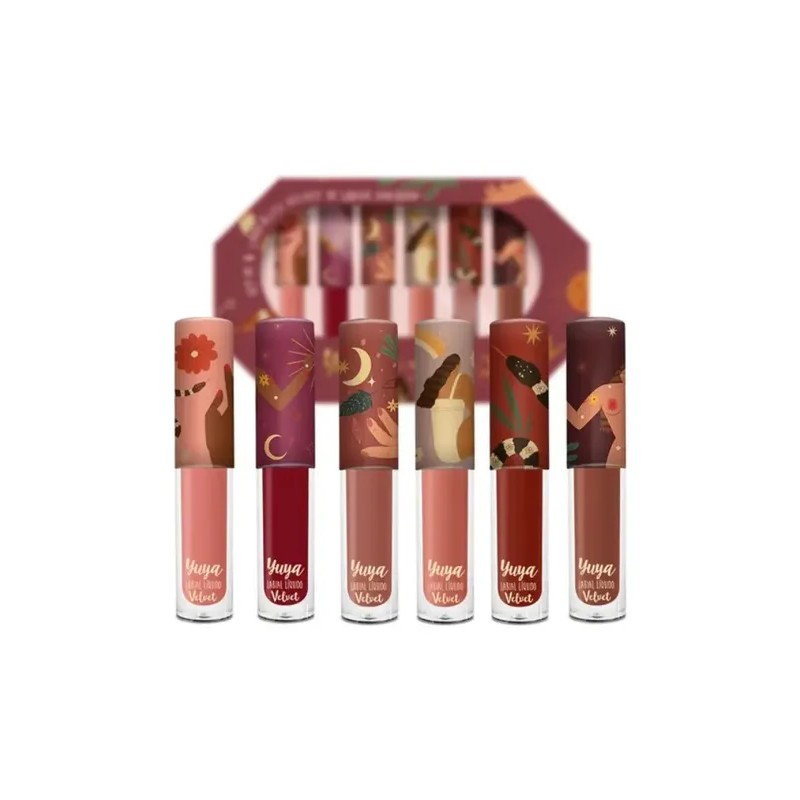 Pack X6 Labiales Velvet Edición Limitada Yuya
