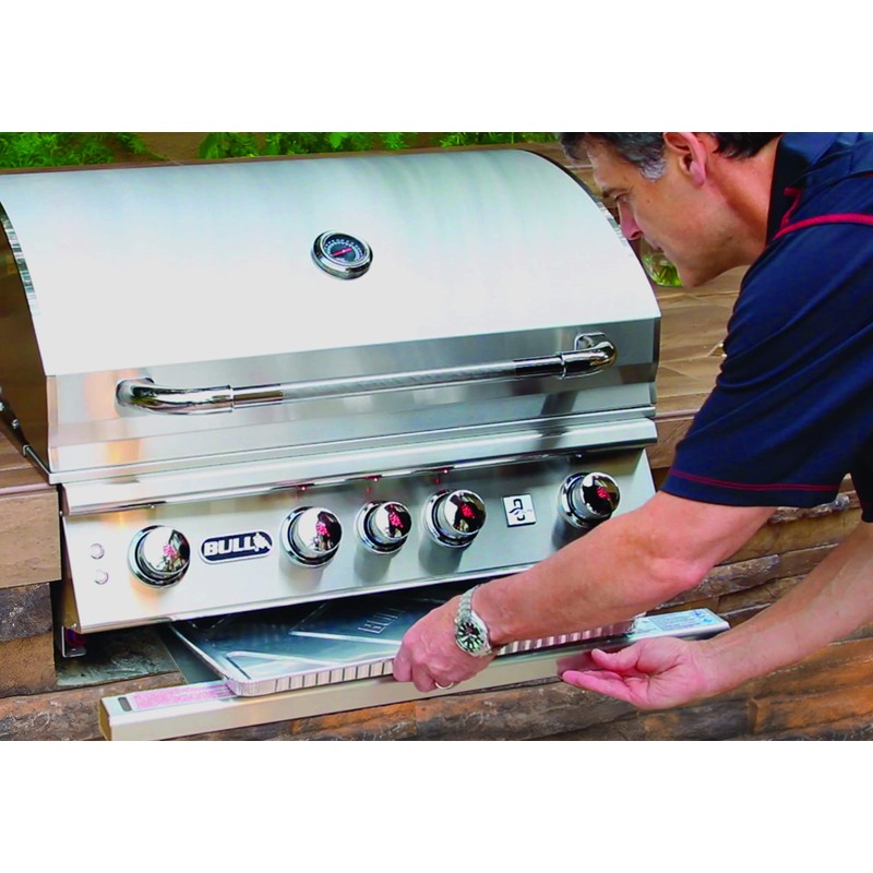 Bull Outdoor Products 24269 Grease Tray Liner, Silver, 12 Pack,