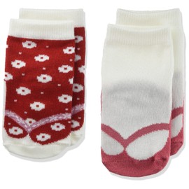 Anna Nicola 1145 Japanese Pattern Socks, 2 Pairs Set, 4.7 - 5.9 inches (12 - 15 cm), Red, Made in Japan, red