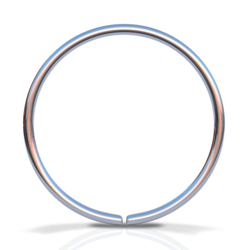 Tiny Silver Nose Ring hoop - 20 gauge snug Nose