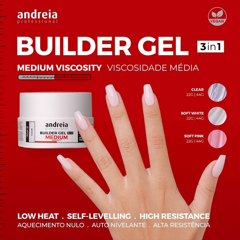Andreia Professional Gel Builder Monophasic LED and UV - Gentle
