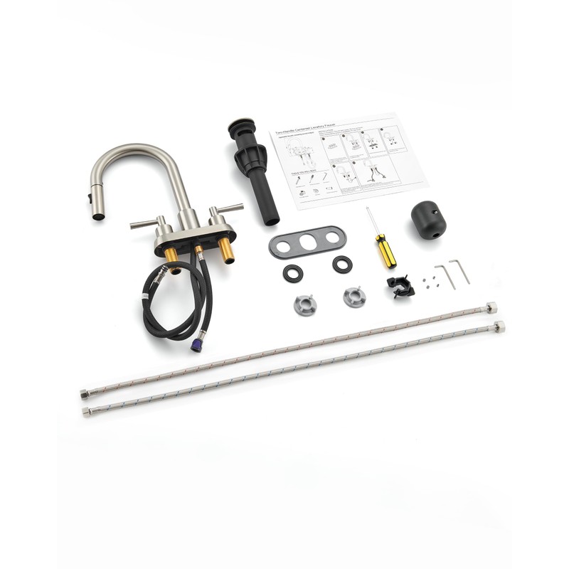 FELIXBATH Bathroom Sink Faucet with Pull Out Sprayer 2 Handles,
