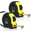 Farerkass 2 x Professional 5 m Tape Measure, Imperial and
