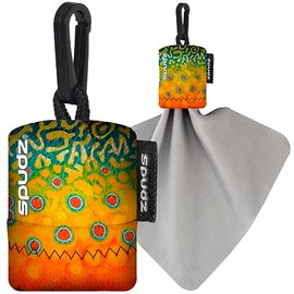 SPUDZ Ultra | Microfiber Cloth Screen Cleaner and Lens Cleaner | Closable Bottom | Brookie | 6 x 6 Inches