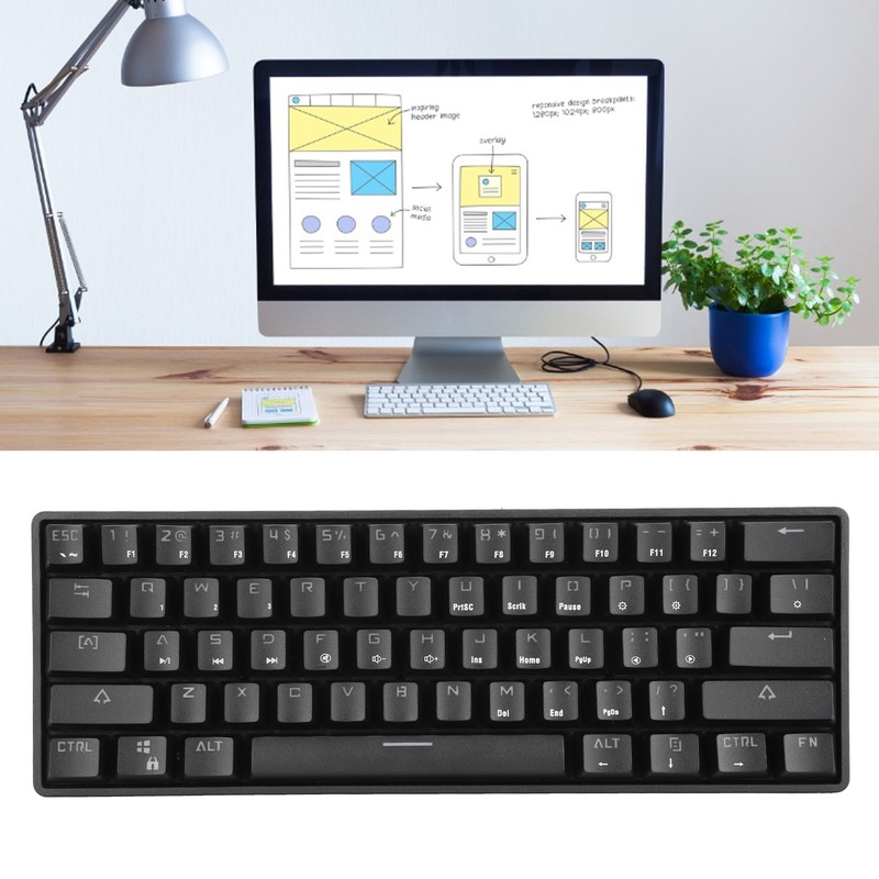 Gaming Keyboard K28 Portable Keypads Wireless Wired DualMode for PC