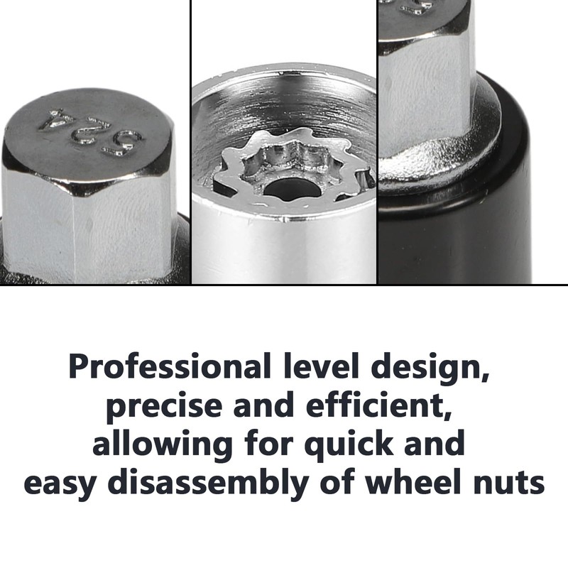 Oiieco 1PCS Anti Theft Car Locking Wheel Nut Key 524
