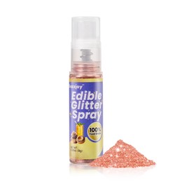 Rose Gold Edible Glitter Spray, 8g, 100% Food Grade, Kosher & Halal, Shimmer Edible glitter for Drinks, Cocktail, Cupcake, Desserts
