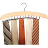 Richards Wooden Tie Rack Hanging Organizer for Mens Closet Accessories,