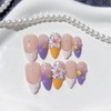 Uñas postizas cortas almendradas hechas a mano