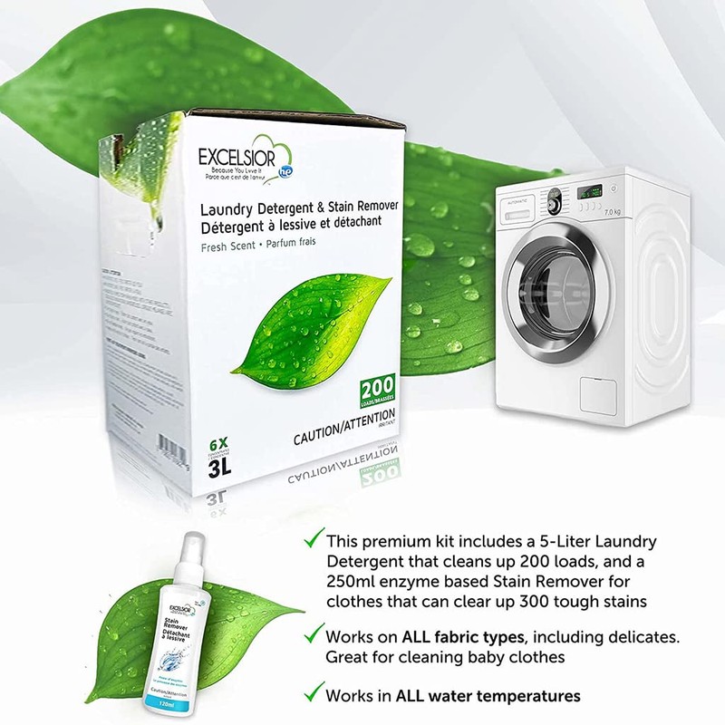 Excelsior Laundry Detergent with Stain Remover - Concentrated Liquid -