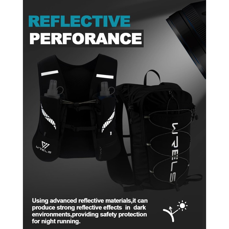 WRELS Running Hydration Vest 8L for Men Women with 10