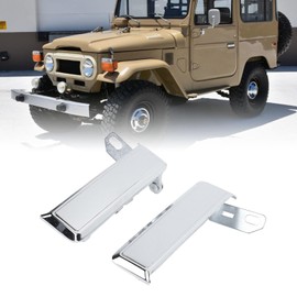 KIMISS Chrome Outer Door Handle Set for FJ40 BJ40 BJ42 FJ45 HJ45 HJ47 1975-1984 Rustproof Left Right Metal Exterior Door Handles