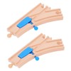 BESPORTBLE 2Pcs Wooden Train Track Switch Connectors for Development Compatible