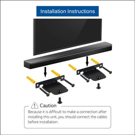 Wall Mount Bracket for LG Soundbar Compatible with SH2 SH4 SH7 SK4D SJ8 SPH5B-W NB3540 NB554 S54A1-D NB5540 NB4540 S44A1-D NB4540 NB4540 NB5542 NB4542 LAS551H S55A1-D LASC55 (Pack of 2)