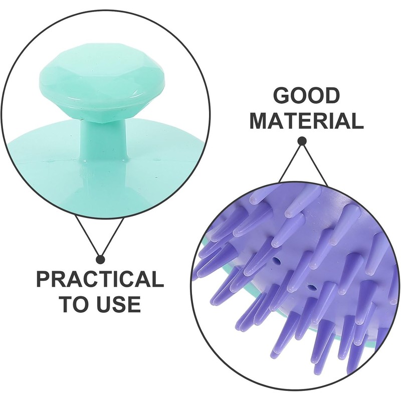 Cepillo para Cuero Cabelludo de Silicona Verde para Masaje