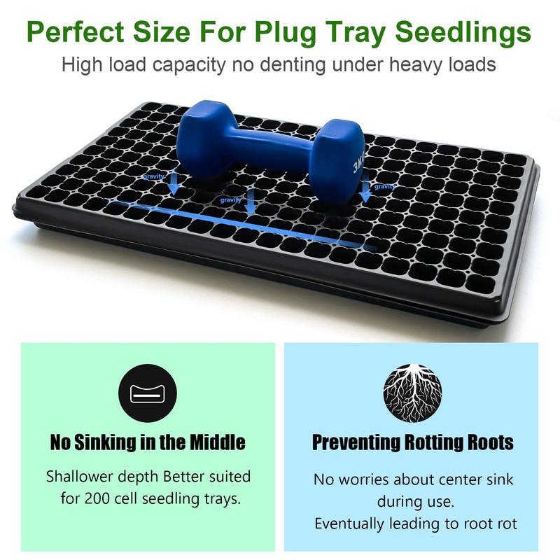 RooTrimmer Shallow 1020 Nursery Flat Trays Specialized for Holding &