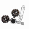 CO2 Regulator Aquarium Dual Gauge Display with Bubble Counter and