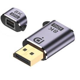 SHANFEILU DP to Mini DP Adapter Mini DisplayPort 1.4 Adapter 8K@60Hz DP Male to Mini DP Female Extend Connector with Hole and LED Indicator for Projector Laptop HDTV Monitor